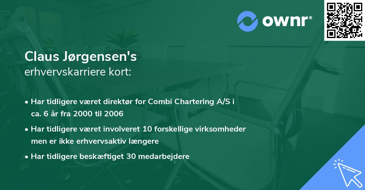 Claus Jørgensen's erhvervskarriere kort