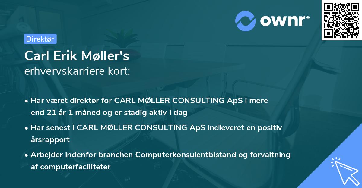 Carl Erik Møller's erhvervskarriere kort