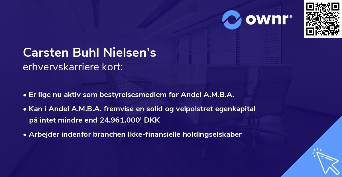 Carsten Buhl Nielsen's erhvervskarriere kort