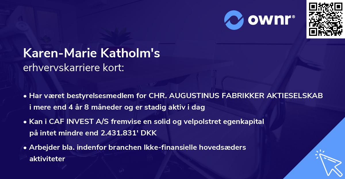 Karen-Marie Katholm's erhvervskarriere kort