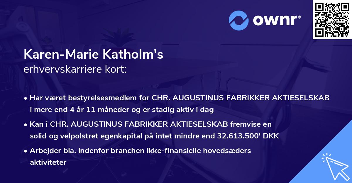 Karen-Marie Katholm's erhvervskarriere kort