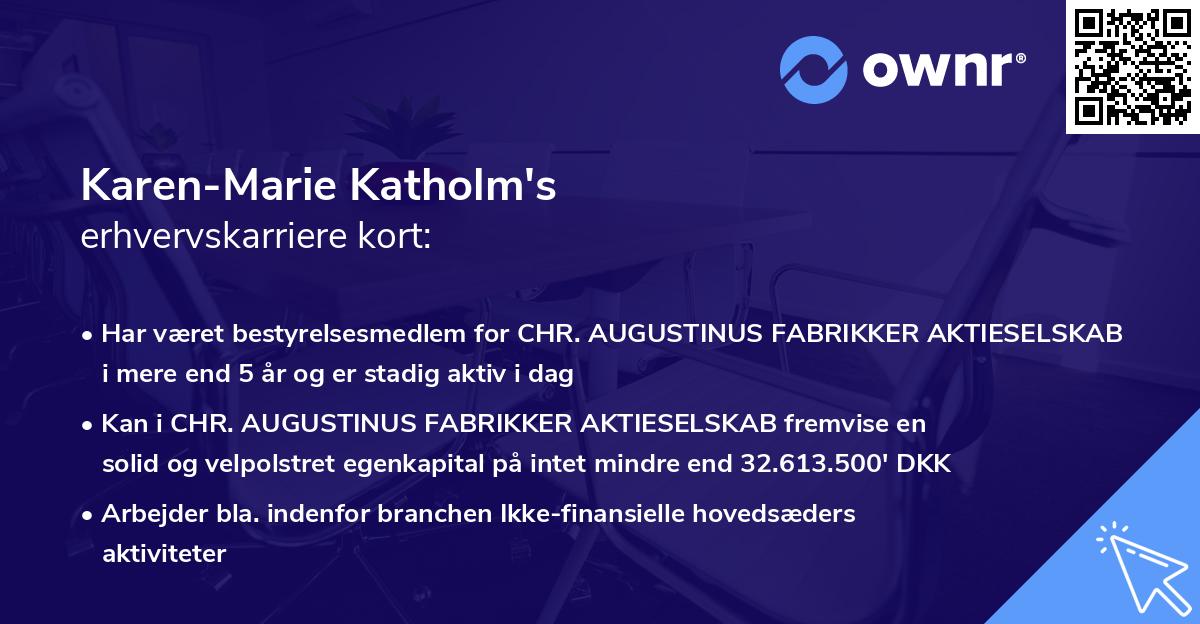 Karen-Marie Katholm's erhvervskarriere kort