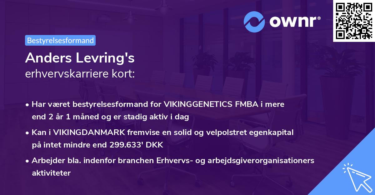 Anders Levring's erhvervskarriere kort