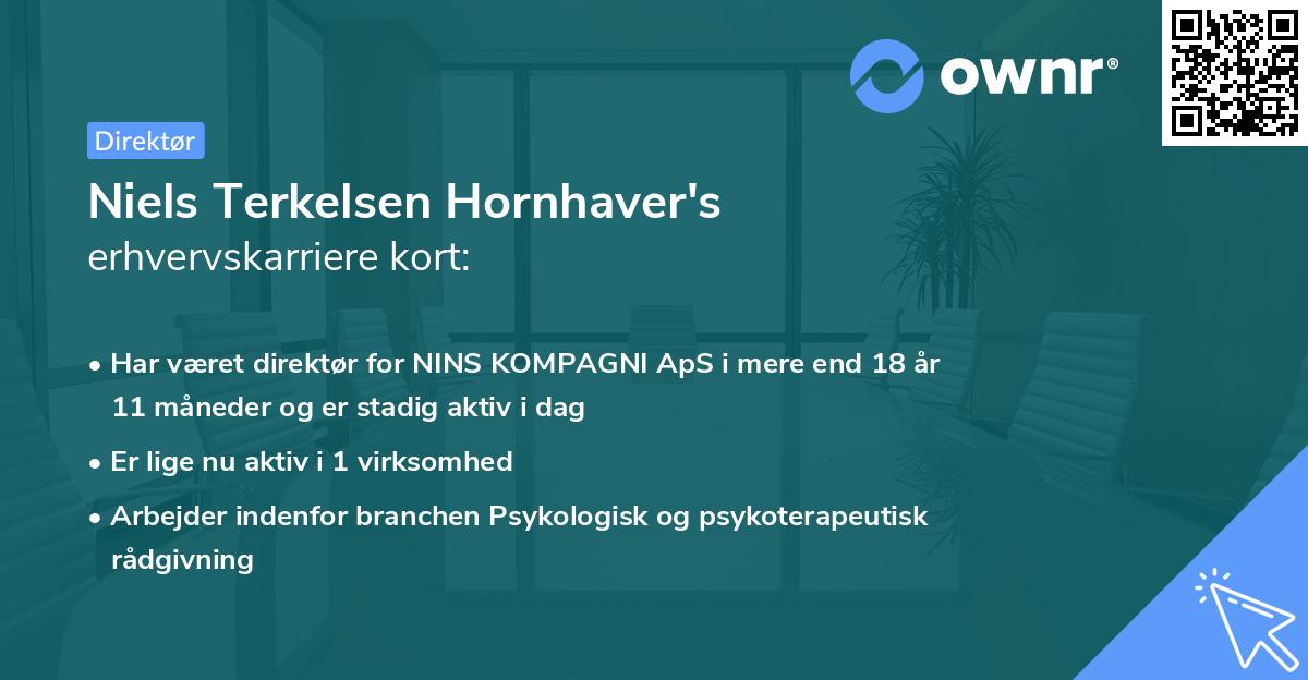 Niels Terkelsen Hornhaver's erhvervskarriere kort