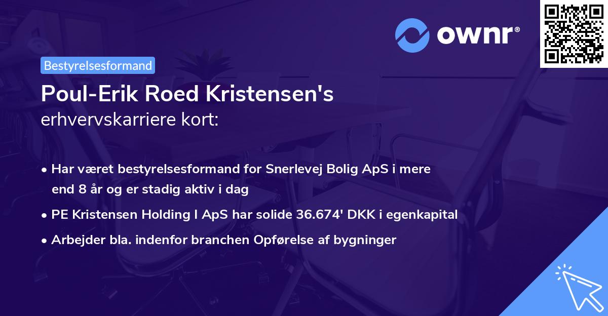 Poul-Erik Roed Kristensen's erhvervskarriere kort