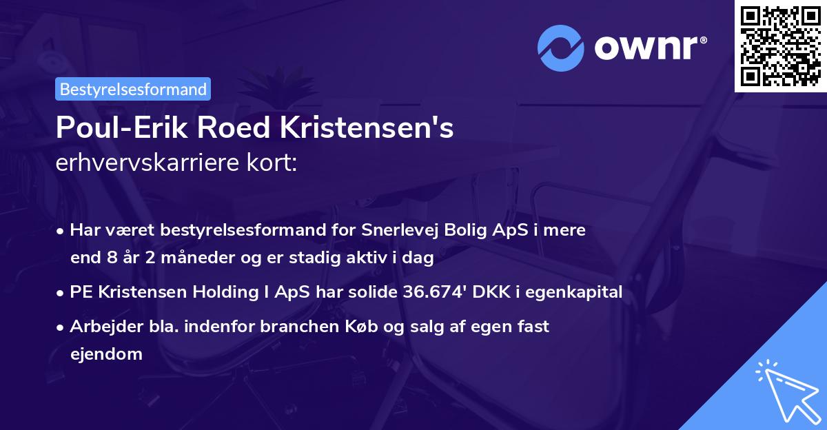 Poul-Erik Roed Kristensen's erhvervskarriere kort