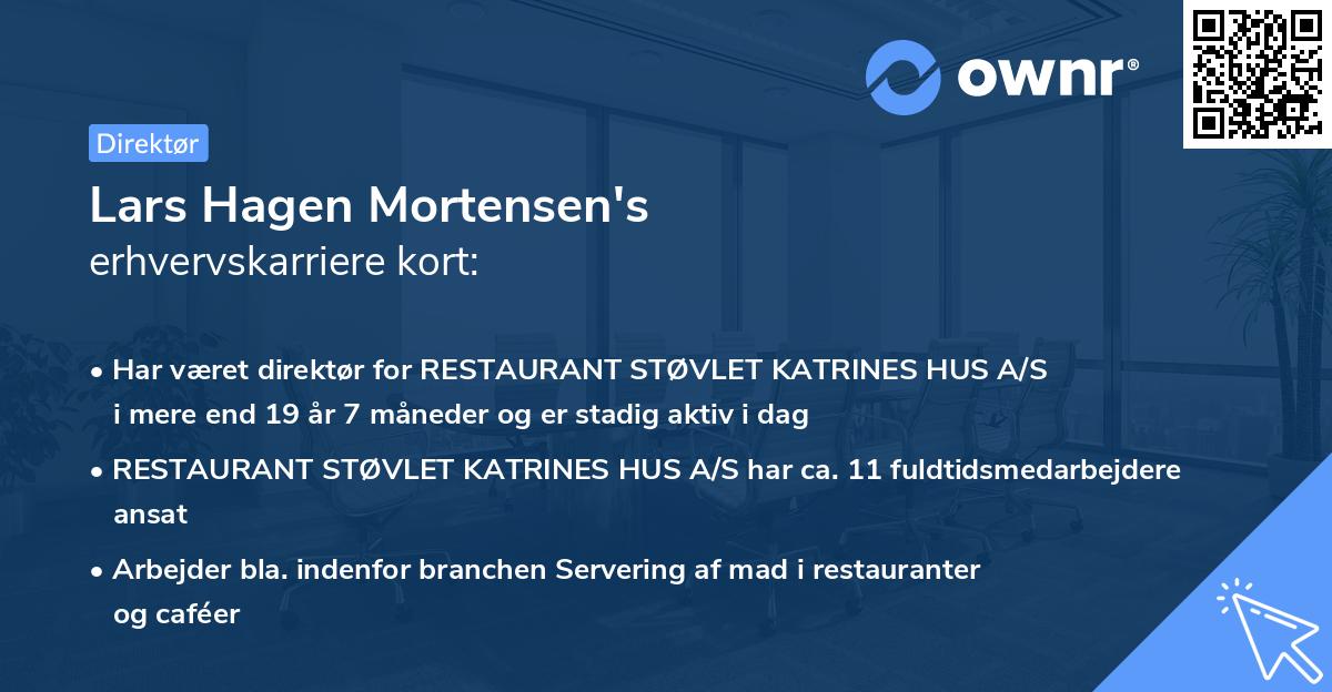 Lars Hagen Mortensen's erhvervskarriere kort