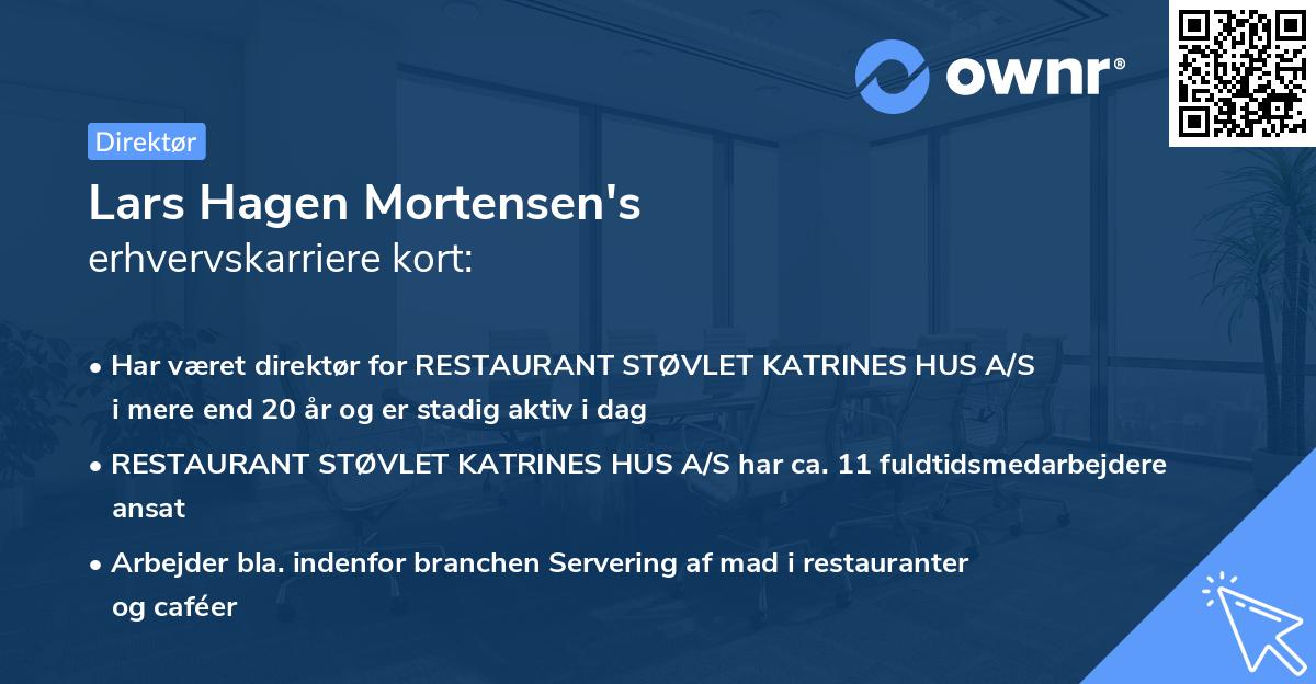 Lars Hagen Mortensen's erhvervskarriere kort
