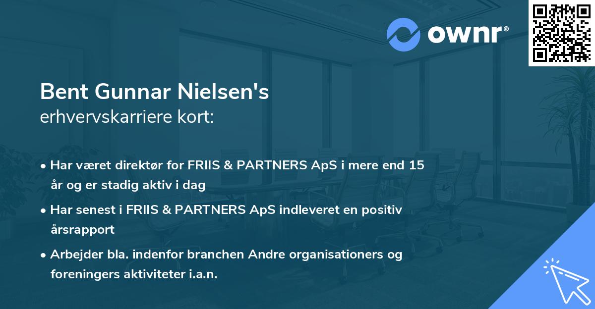 Bent Gunnar Nielsen's erhvervskarriere kort