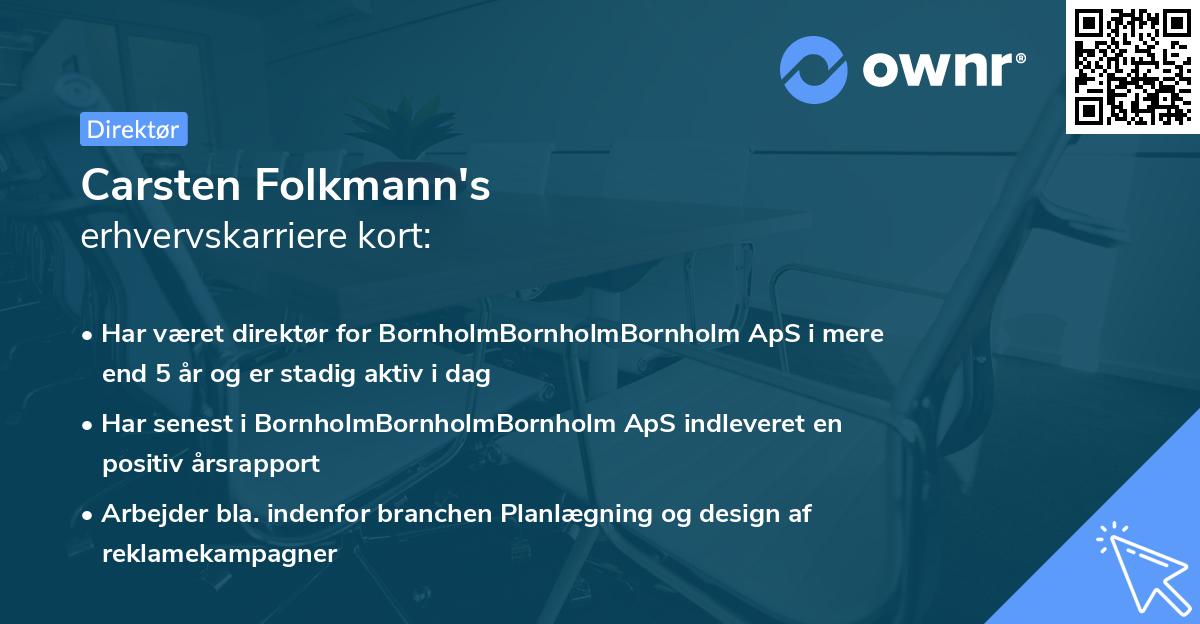 Carsten Folkmann's erhvervskarriere kort
