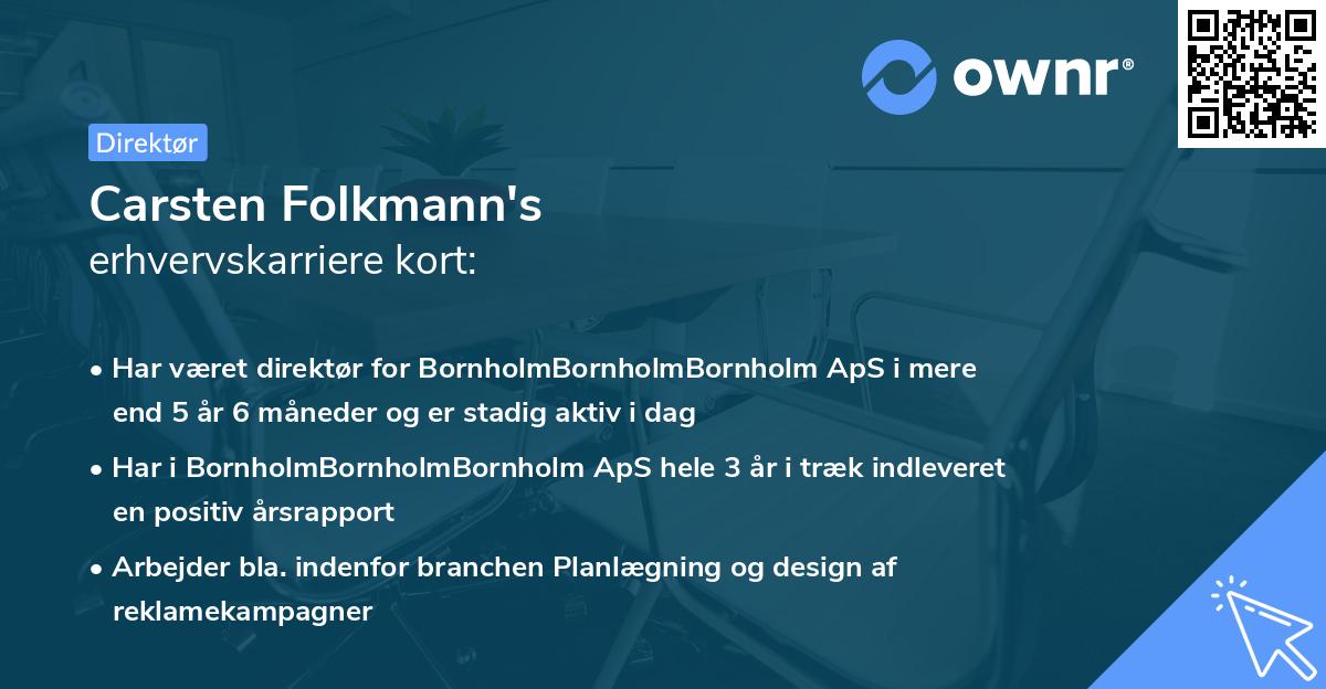 Carsten Folkmann's erhvervskarriere kort