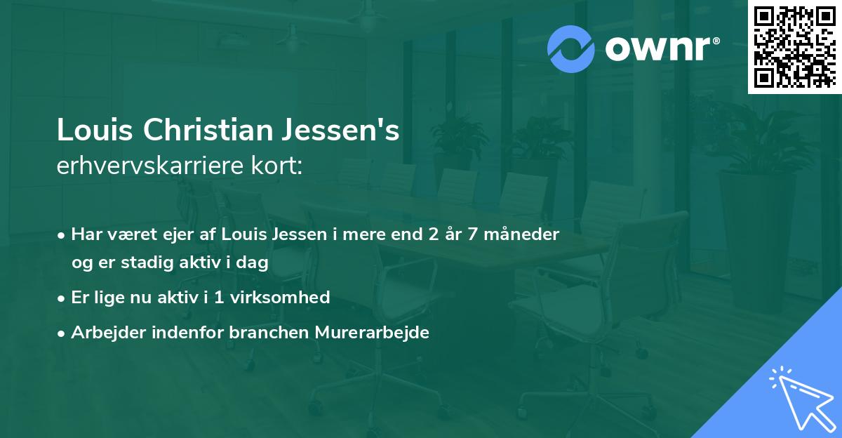 Louis Christian Jessen's erhvervskarriere kort