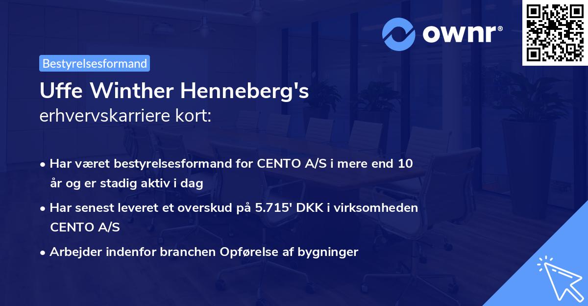 Uffe Winther Henneberg's erhvervskarriere kort