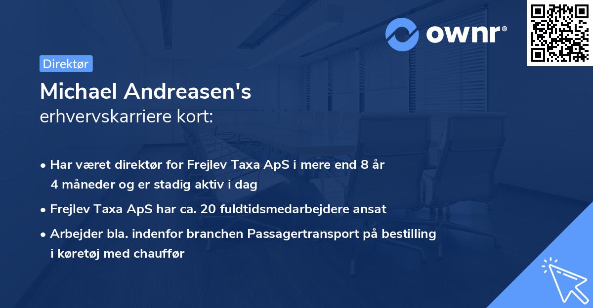 Michael Andreasen's erhvervskarriere kort