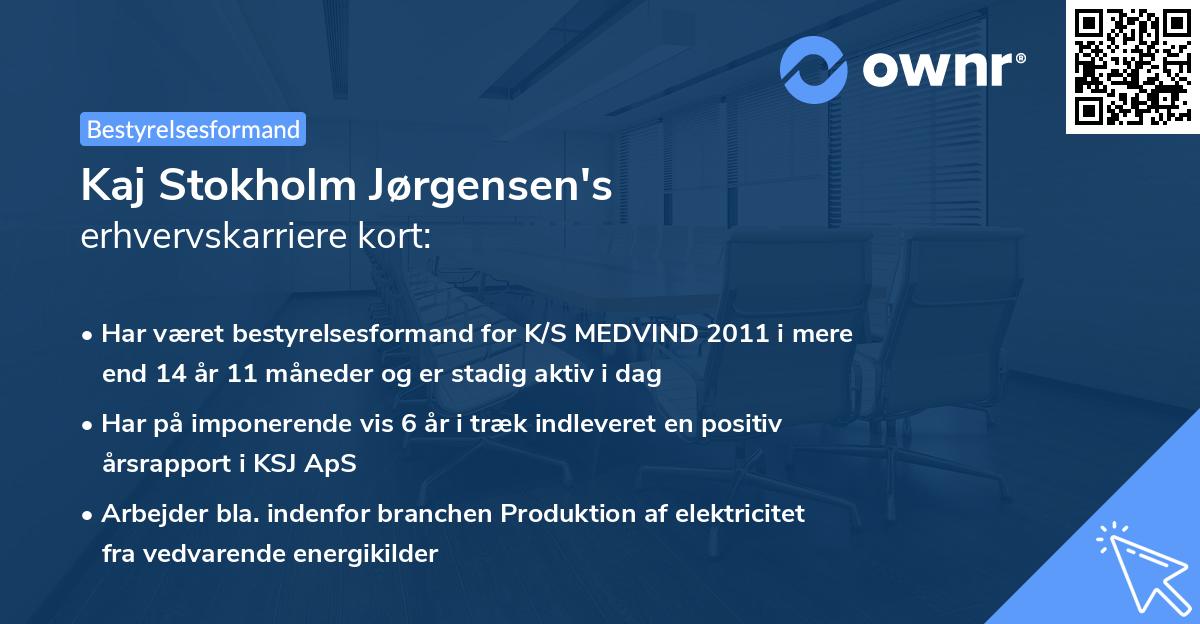 Kaj Stokholm Jørgensen's erhvervskarriere kort