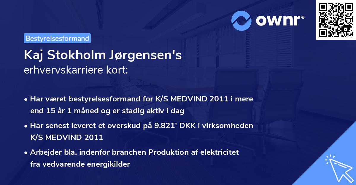Kaj Stokholm Jørgensen's erhvervskarriere kort