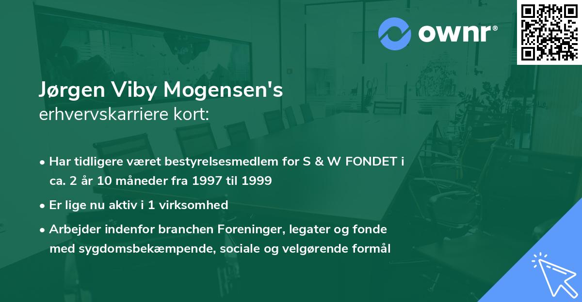 Jørgen Viby Mogensen's erhvervskarriere kort
