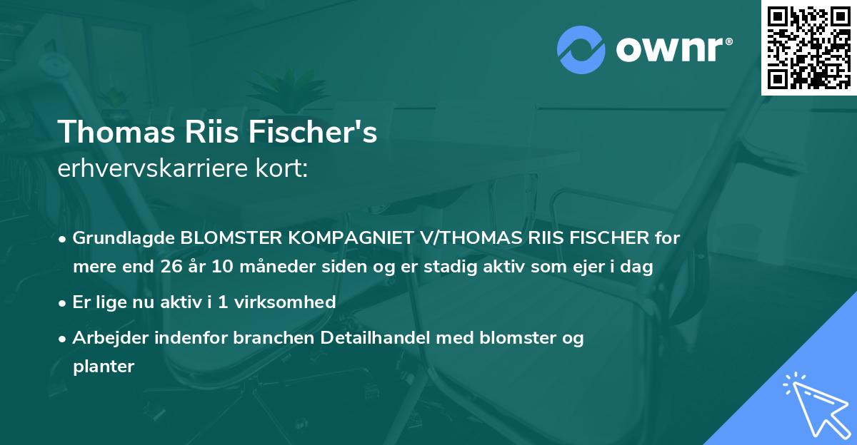 Thomas Riis Fischer's erhvervskarriere kort
