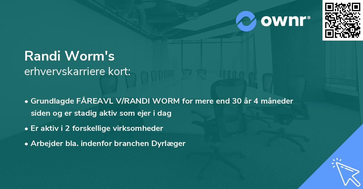 Randi Worm's erhvervskarriere kort