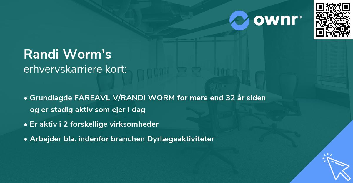 Randi Worm's erhvervskarriere kort