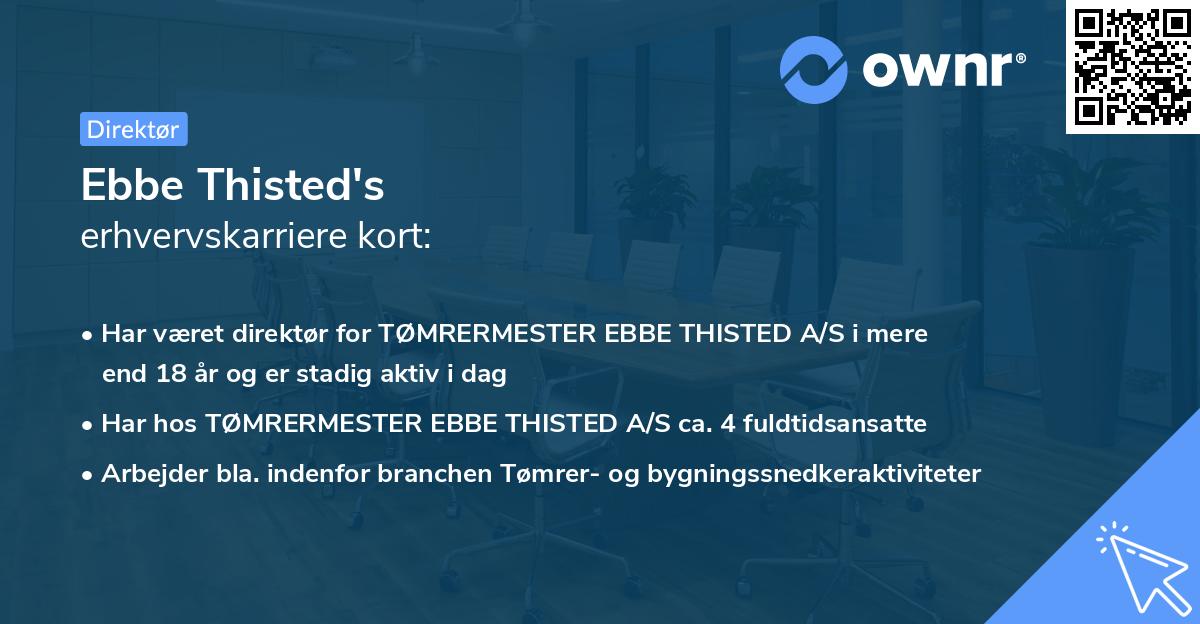 Ebbe Thisted's erhvervskarriere kort