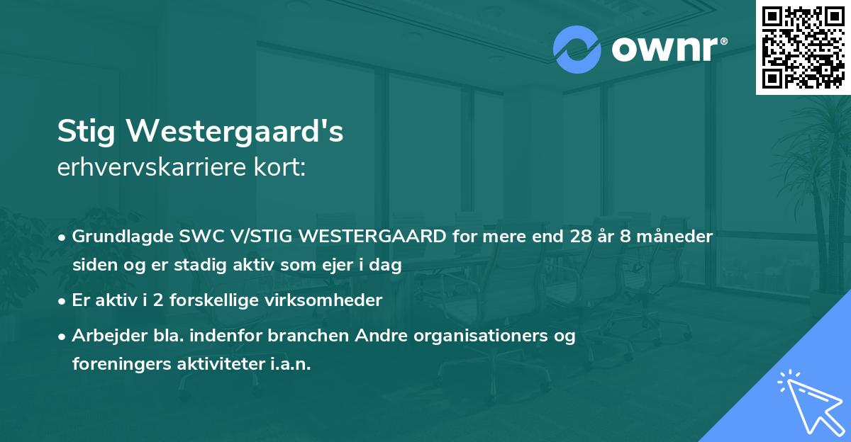 Stig Westergaard's erhvervskarriere kort