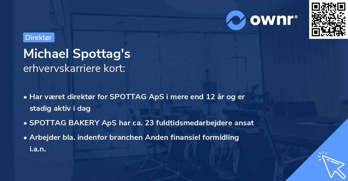 Michael Spottag's erhvervskarriere kort