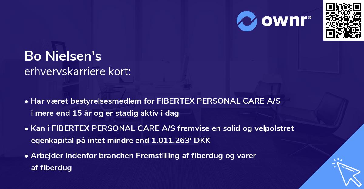 Bo Nielsen's erhvervskarriere kort