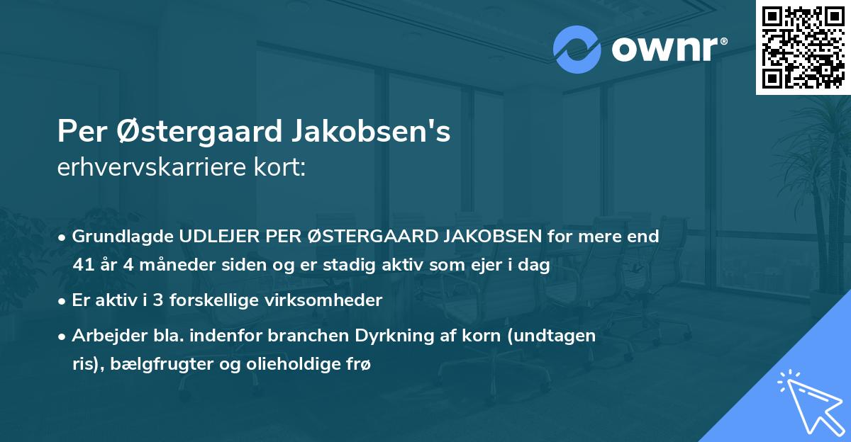 Per Østergaard Jakobsen's erhvervskarriere kort