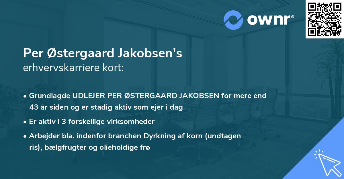 Per Østergaard Jakobsen's erhvervskarriere kort