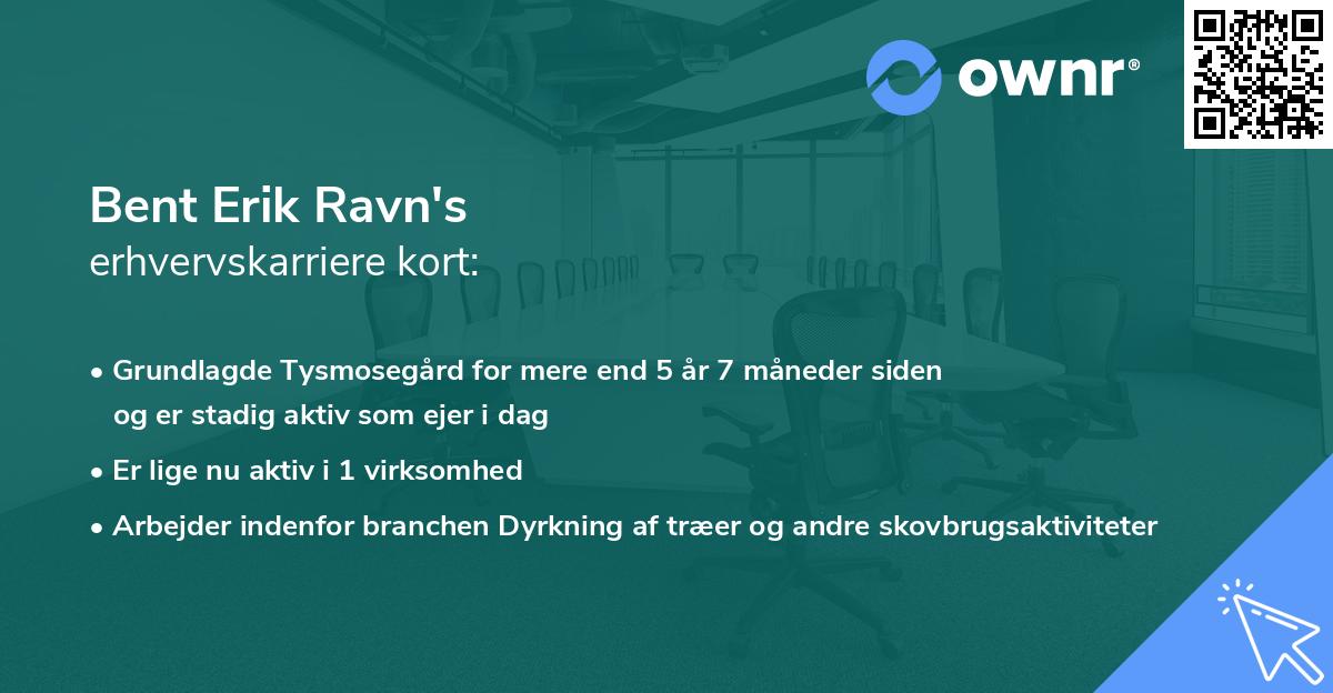 Bent Erik Ravn's erhvervskarriere kort