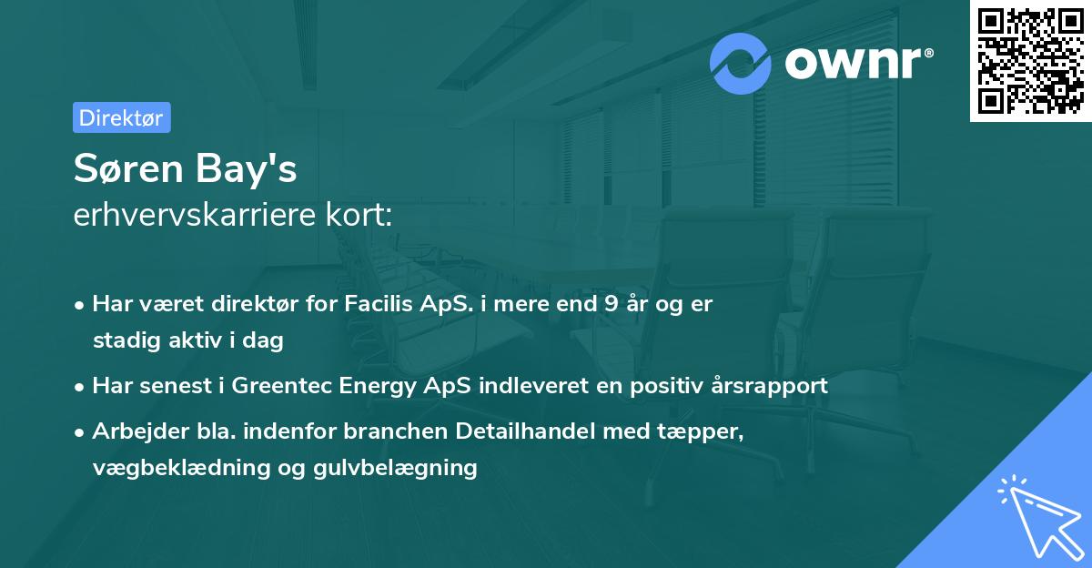 Søren Bay's erhvervskarriere kort