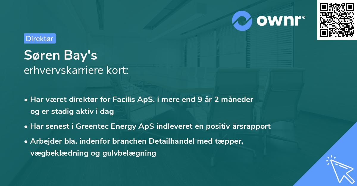 Søren Bay's erhvervskarriere kort
