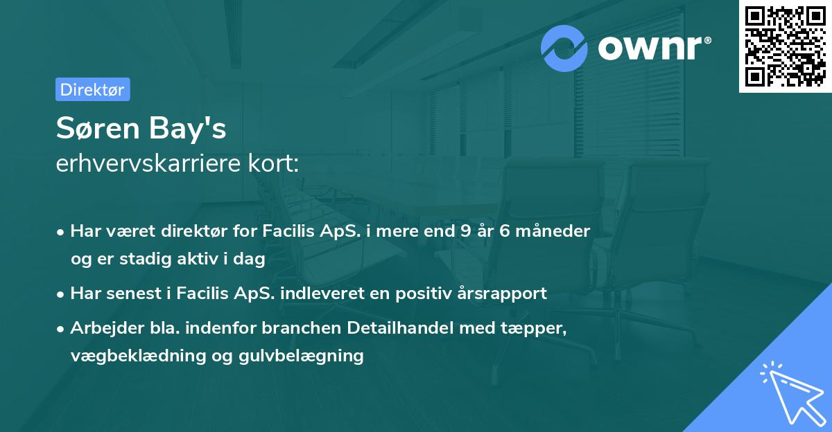 Søren Bay's erhvervskarriere kort
