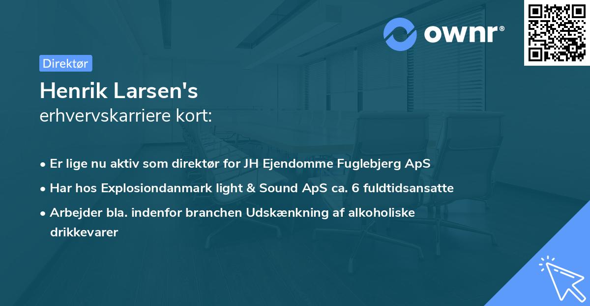 Henrik Larsen's erhvervskarriere kort