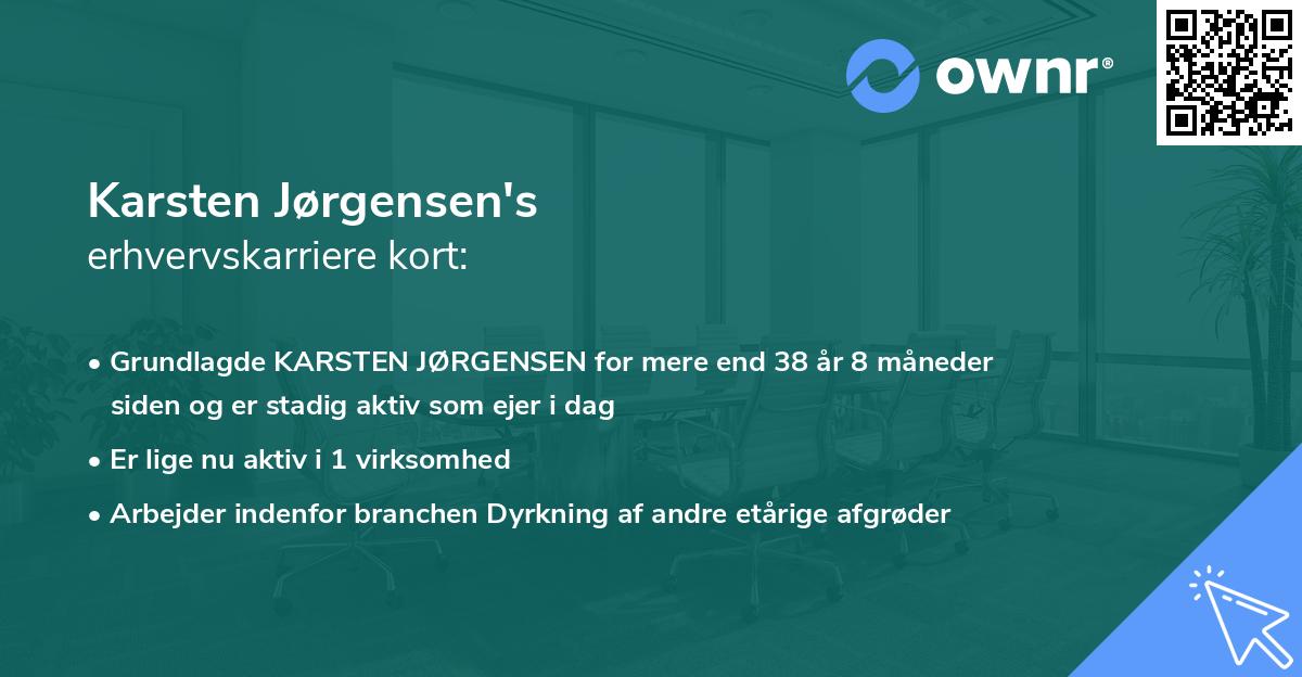 Karsten Jørgensen's erhvervskarriere kort
