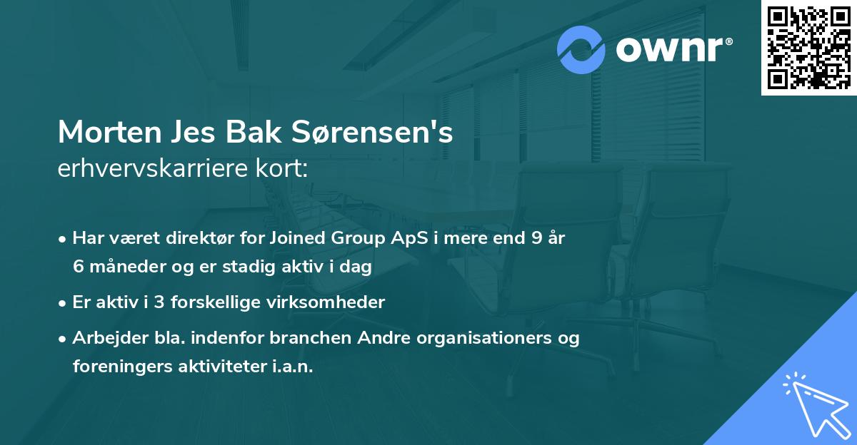 Morten Jes Bak Sørensen's erhvervskarriere kort