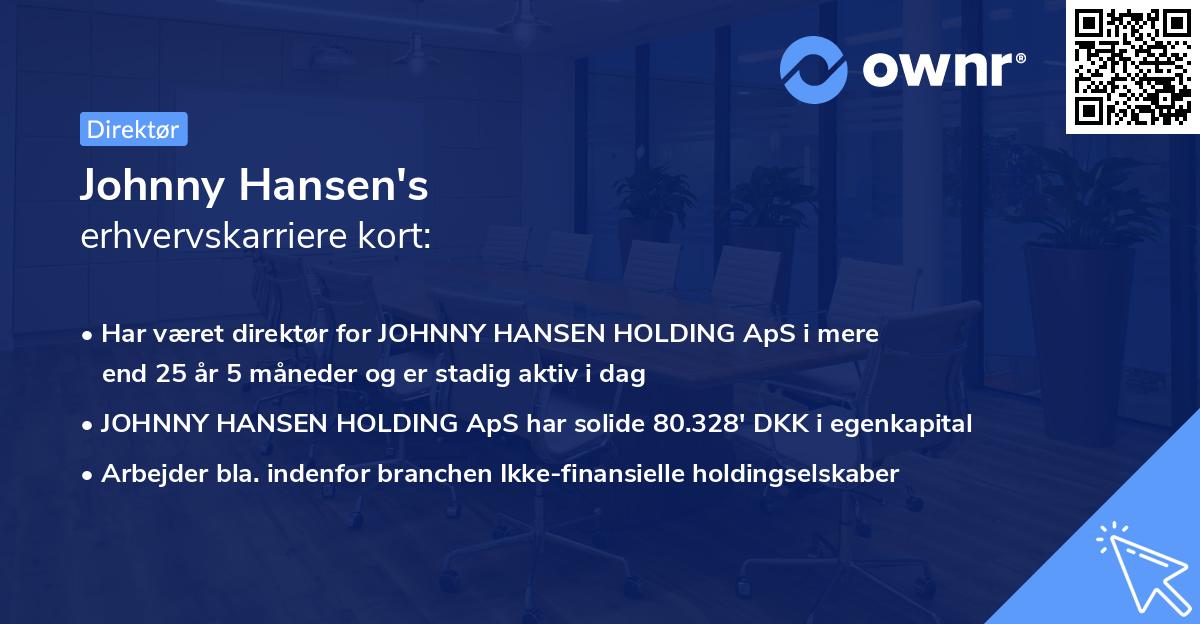 Johnny Hansen's erhvervskarriere kort