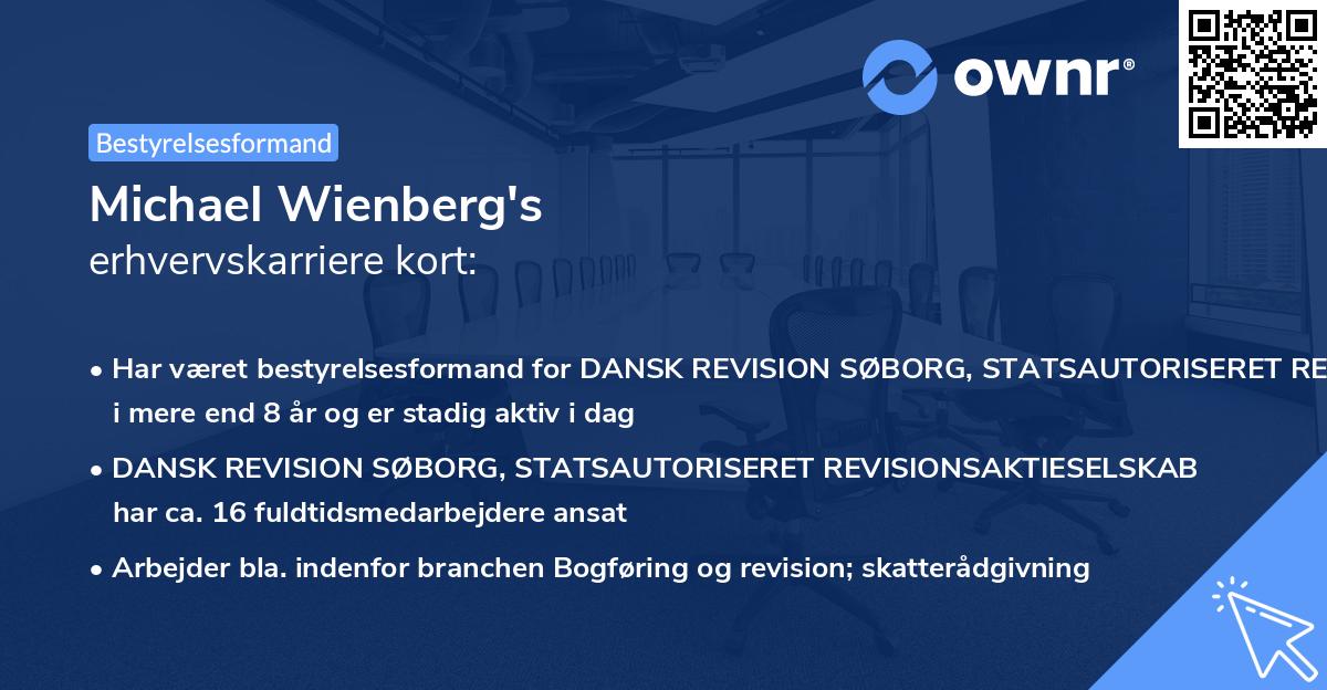 Michael Wienberg's erhvervskarriere kort