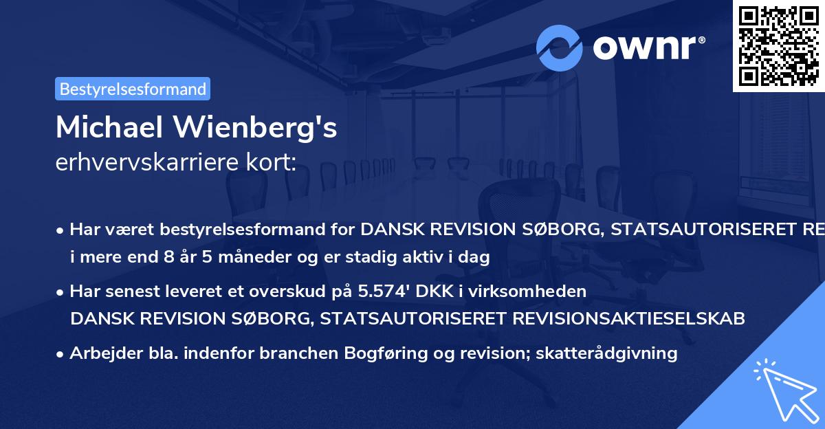 Michael Wienberg's erhvervskarriere kort