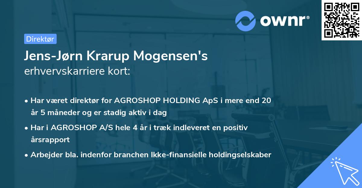 Jens-Jørn Krarup Mogensen's erhvervskarriere kort