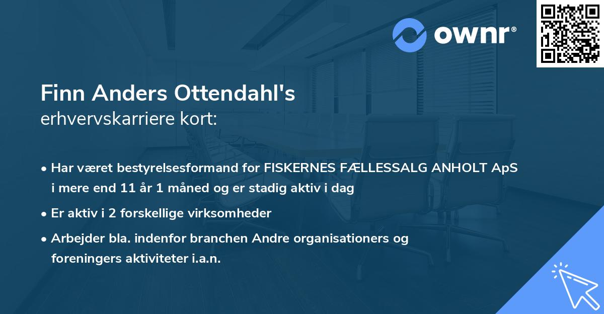 Finn Anders Ottendahl's erhvervskarriere kort