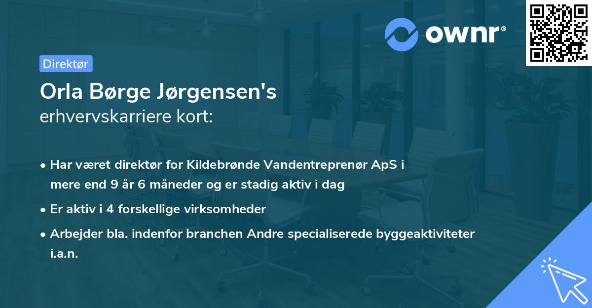 Orla Børge Jørgensen's erhvervskarriere kort