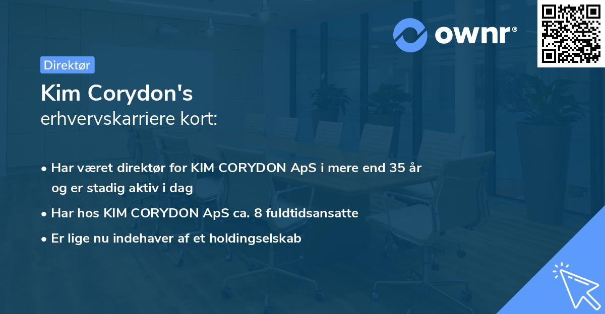 Kim Corydon's erhvervskarriere kort