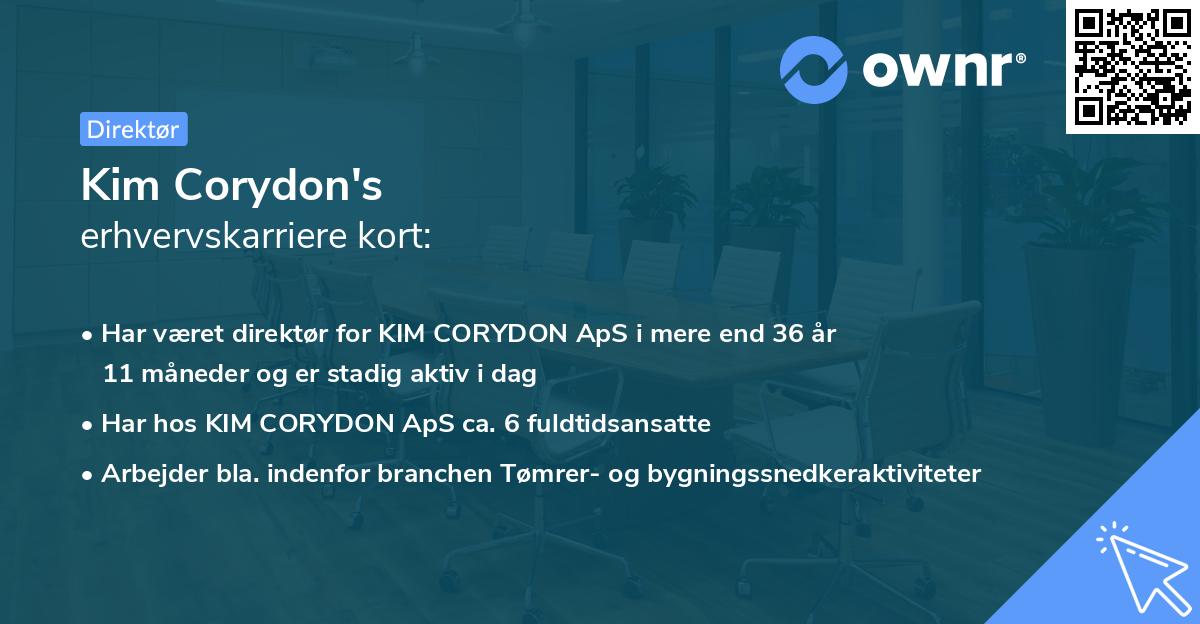 Kim Corydon's erhvervskarriere kort