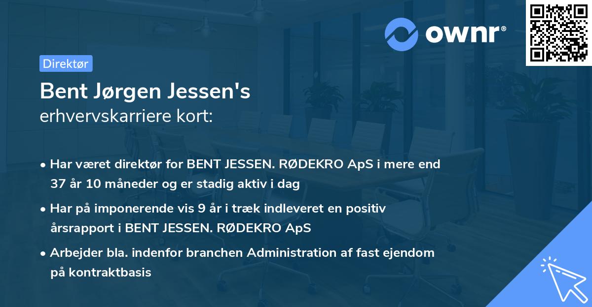 Bent Jørgen Jessen's erhvervskarriere kort