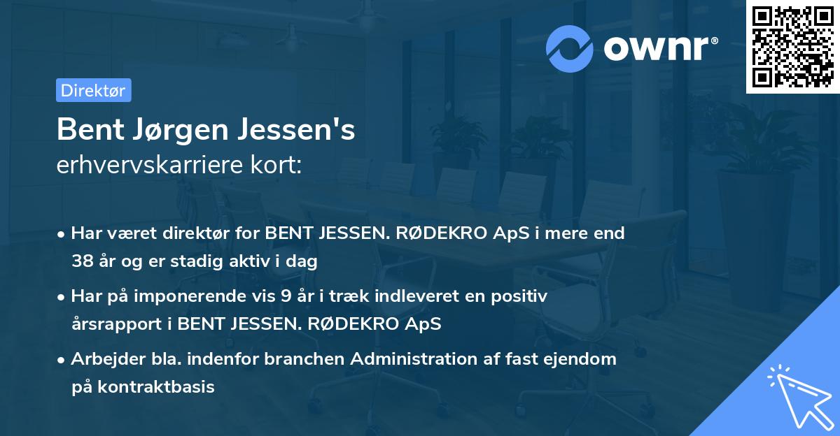 Bent Jørgen Jessen's erhvervskarriere kort