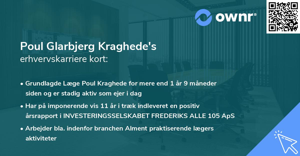 Poul Glarbjerg Kraghede's erhvervskarriere kort