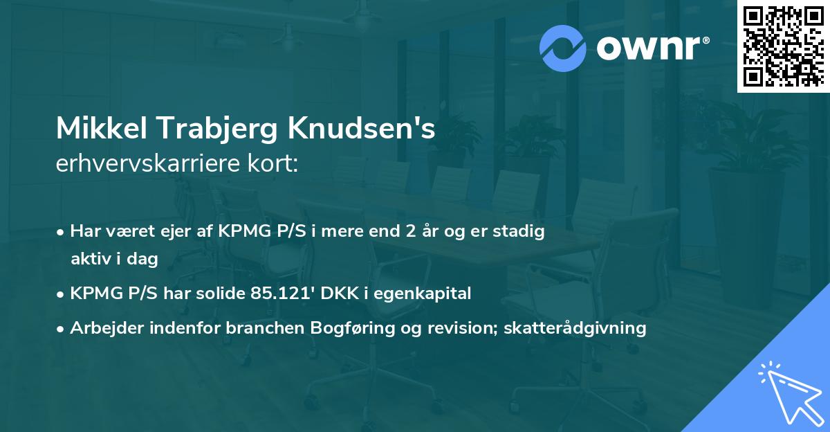 Mikkel Trabjerg Knudsen's erhvervskarriere kort