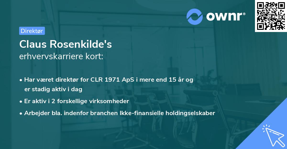 Claus Rosenkilde's erhvervskarriere kort